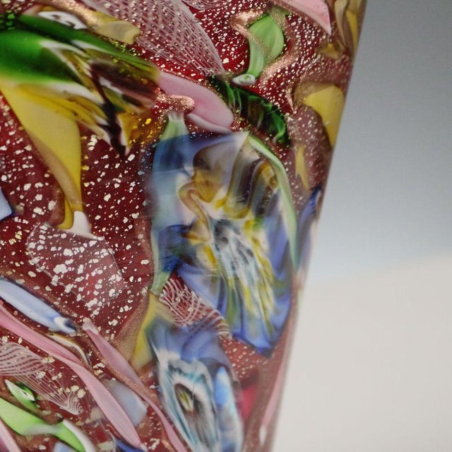 Tutti Frutti Vase in Polychrome with Silver Inclusions For Sale - Image 6 of 8