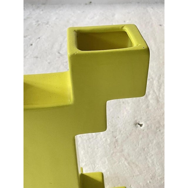 Ceramic Postmodern Ceramic Atzeco Vase by Florio Keramia, 1990s For Sale - Image 7 of 9