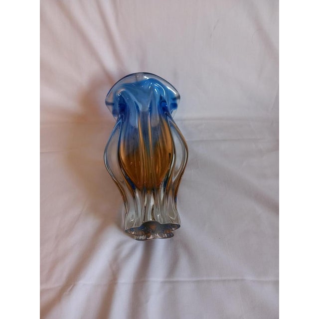 1960s Mid-Century Modern Glass Vase by Josef Hospodka for Chribska Glassworks For Sale - Image 5 of 7