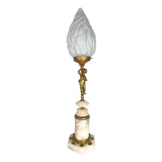 Large Torch Table Lamp, 1920s For Sale