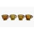1970s Vintage Tiara Glass Footed Punch Cups - Dark Amber Burnt Honey Sweet Pear Design - Set of 4 For Sale - Image 5 of 7