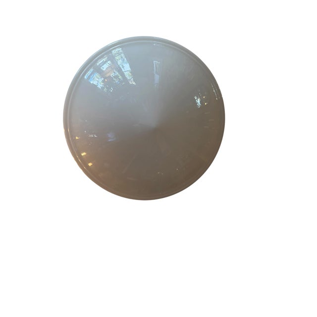 1920s 1920s Art Deco Milkglass on Hanging Rod Pendant Sloped Ceiling Light For Sale - Image 5 of 5