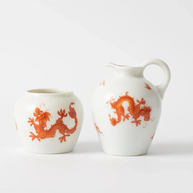 Porcelain and Silver Cruet Set from Thomas, 1930s, Set of 5 For Sale - Image 4 of 11