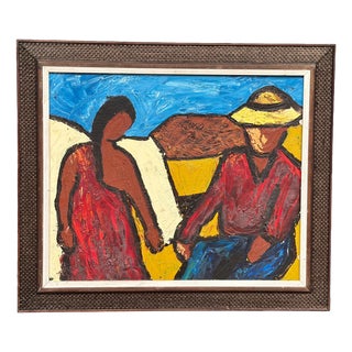 Rollo, The Exchange, 1960s, Oil on Canvas, Framed For Sale
