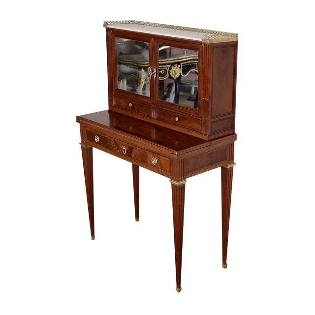 Small Mid-19th Century Louis XVI style Mahogany Bonheur-du-Jour Desk For Sale
