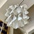 Mazzega Murano Clear White Petal Chandelier For Sale In Palm Springs - Image 6 of 18