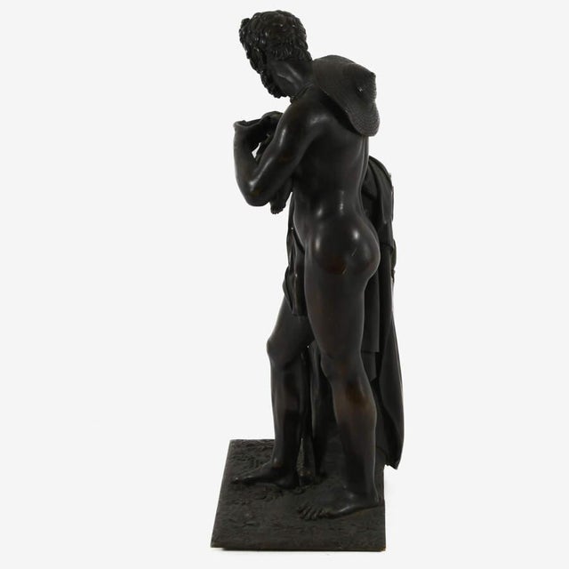 Antique Bronze Sculpture of Silenus Feeding Young Bacchus – Classical Mythological Figure For Sale - Image 4 of 13