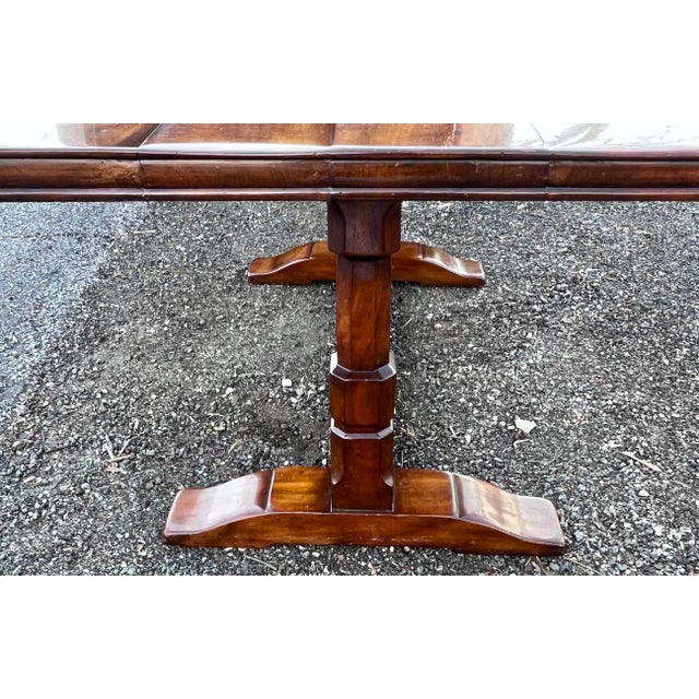 Abc Carpet & Home Rustic European Trestle Dining Table For Sale - Image 9 of 11