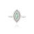 VR Jewels 18k Gold Marquise Cut Paraiba Tourmaline Ring With Double Halo Diamonds Size 6.5 For Sale - Image 4 of 18