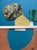Blue "Pop Music 1" Original Mixed-Media Collage on Paper by Zac Woodiel For Sale - Image 8 of 9