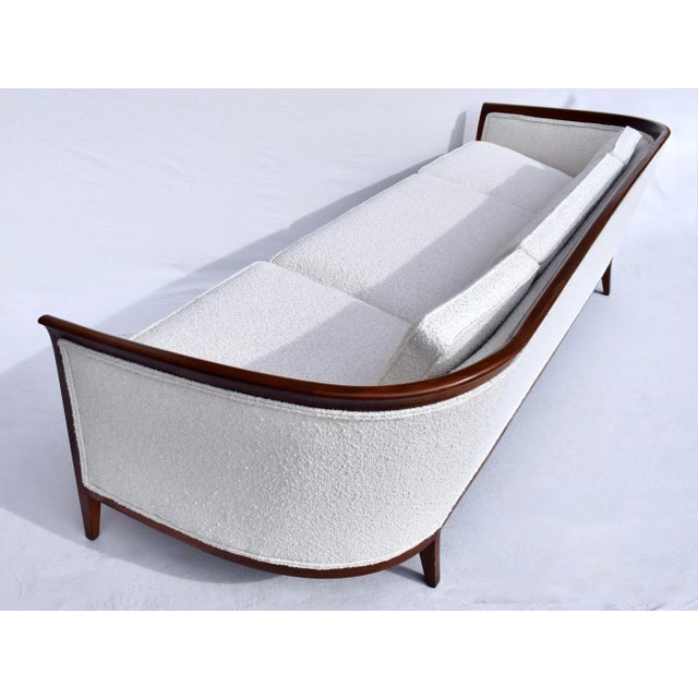 1960's Curved Back Walnut Sofa Attributed to Erwin Lambeth For Sale In Philadelphia - Image 6 of 12