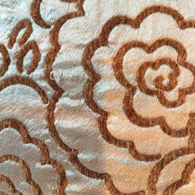 Blue Silk & Velvet Pillows - A Pair For Sale - Image 4 of 7