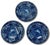 This is a Absolutely Beautiful and Quite Rare to Find Original Matching Set of 3 Antique English Dark Flow Blue...