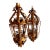 Pair of Large Gilded Wrought Massive Iron Lantern With Acanthus Leaves, 1940 France For Sale