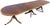 This is an English Regency-style triple-pedestal extension dining table in mahogany and satinwood veneer from the ca....