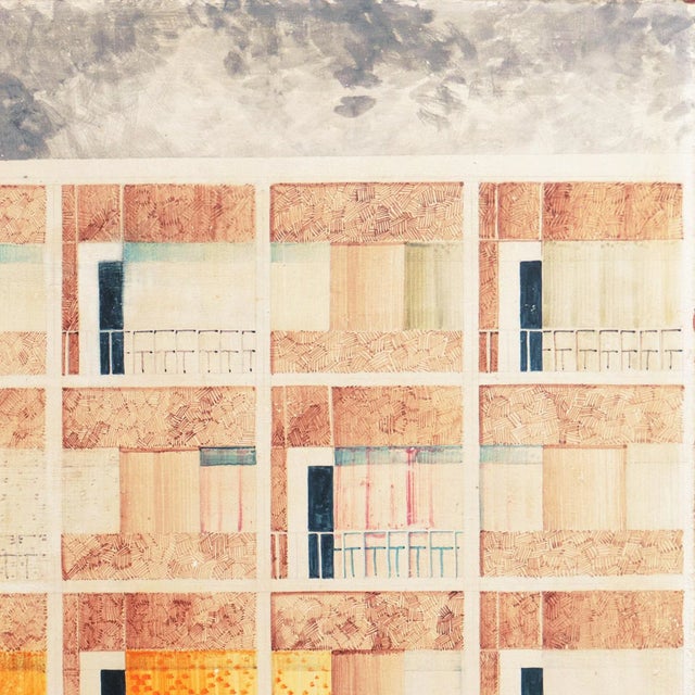 'Architectural' by J. Katulski, Exhibited at Buffalo Fine Arts Academy, Albright Art Gallery For Sale - Image 4 of 10