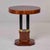 Art Deco Mahogany Center Table With Ebonized Column Base and Brass Trim For Sale - Image 4 of 10