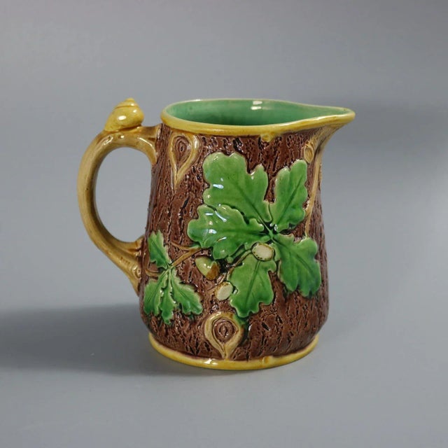 Mid 19th Century Minton Majolica Acorn and Snail Jug/Pitcher For Sale - Image 5 of 9