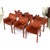 Cassina Mario Bellini for Cassina Cab 413 Italian Red Leather Dining Chairs Set of 6 For Sale - Image 4 of 18