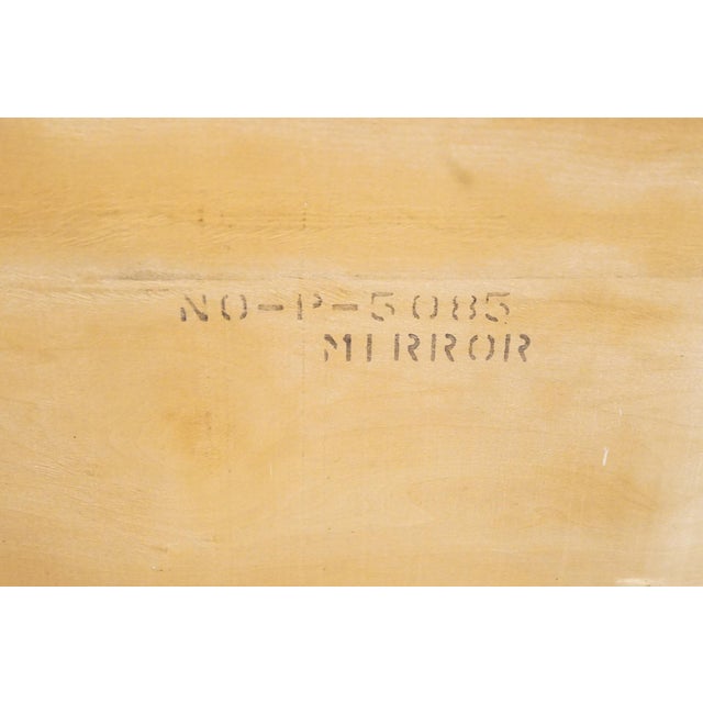 Wood High End Vintage Solid Hard Rock Maple Early American Colonial 48" Swan Neck Pediment Mirror 5085 For Sale - Image 7 of 7