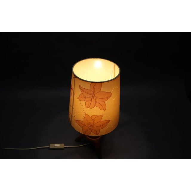 Mid-Century ULUV Wooden Table Lamp, Czechoslovakia, 1960s For Sale - Image 9 of 11