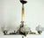 French Art Deco Brass and Satin Glass 4-Light Chandelier, 1920s For Sale - Image 11 of 15