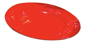 Italian Large Red Porcelain Hand-Painted Platter