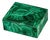 Stunning Vintage European Malachite Box Hand Cut Geometric Stone Mid Century Luxury Home Decor For Sale
