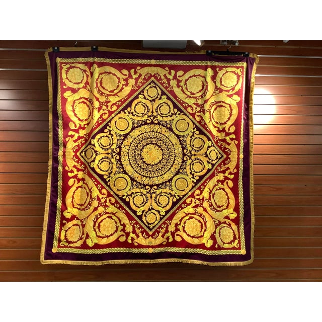 Atelier Versace Custom Made Multi Color Baroque Velvet Throw For Sale - Image 12 of 13