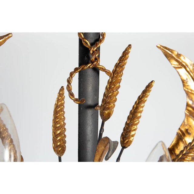 Mid 20th Century Italian Style Tole and Carved Wood Sword Sconce For Sale - Image 4 of 6
