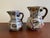 This set of two 19th century Mason's Patent Ironstone China pitchers with hydra hndles is a great addition to any vintage...