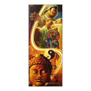 Malcolm Farley "GIlden Chord Ii" Hand Signed Mother&child Stretched Canvas