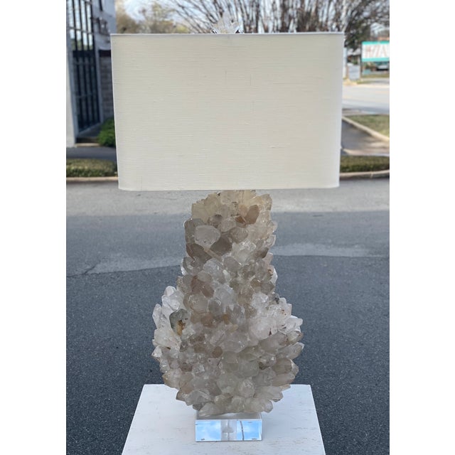 Large Quartz Crystal Table Lamp For Sale - Image 11 of 11