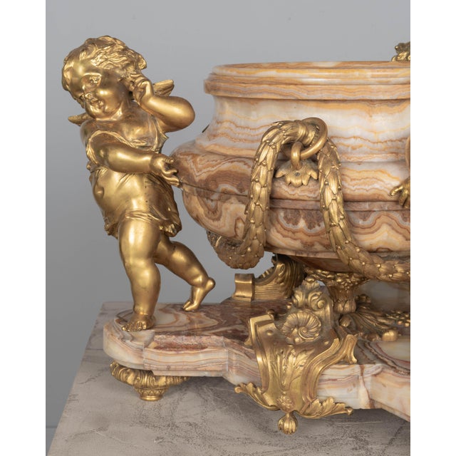 H. Journet & Cie 19th Century French Ormolu Bronze & Oynx Centerpiece For Sale - Image 13 of 16