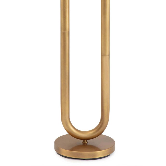 Regina Andrew Happy Steel Floor Lamp, Natural Brass For Sale - Image 4 of 7