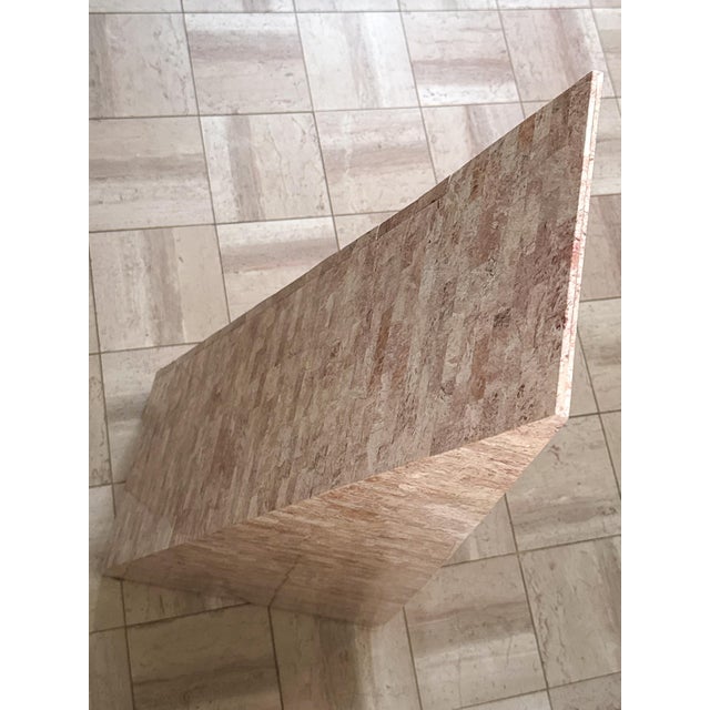 Pink 1980s Maitland Smith Obelisk Pyramid Tessellated Tall Chest of Drawers Finished on All Sides (Plaque Inside Drawer) For Sale - Image 8 of 8