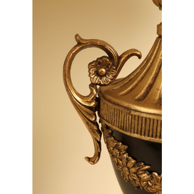 Mid 20th Century Neoclassical Empire Style Urn Table Lamps - Pair For Sale In New York - Image 6 of 12