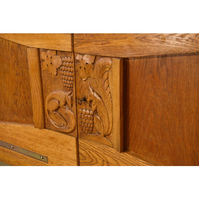 Art Deco Oak Sideboard by Henri Bonjour, 1930s For Sale - Image 3 of 16