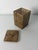 Mid-century Italian acrylic glass and rattan box in the style of Christian Dior, 1970 Measures 10 cm x 10 cm x 17 cm (H)...