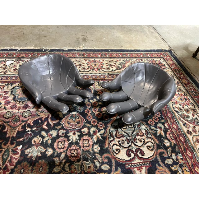 Contemporary Pair of 1970s Charcoal Gray Hand Bowls For Sale - Image 3 of 4