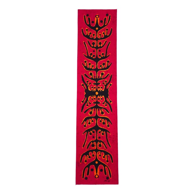 Mid-Century German Pop Art Screen-Printed Wall Hanging by Traute Sänger, 1970s For Sale