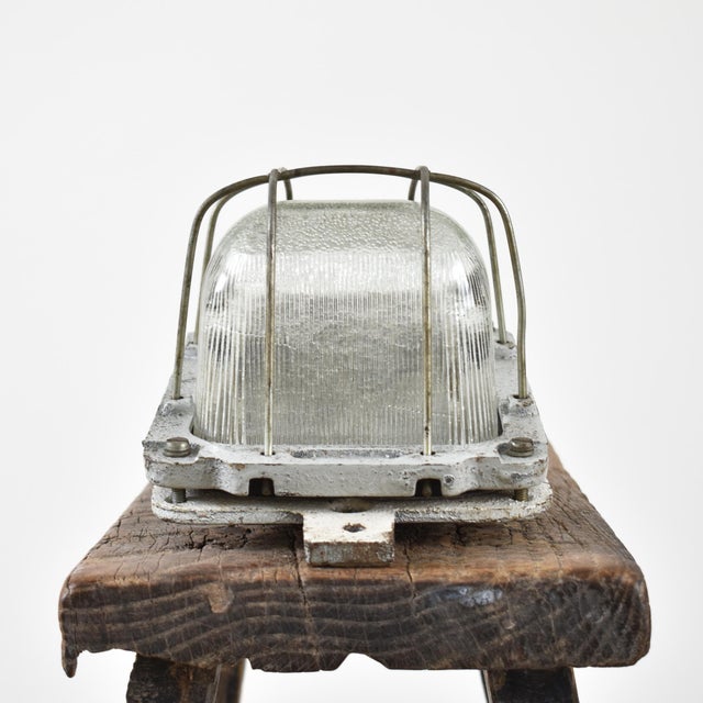 Industrial Prismatic Bulkhead Wall Light, 1960s For Sale - Image 4 of 7