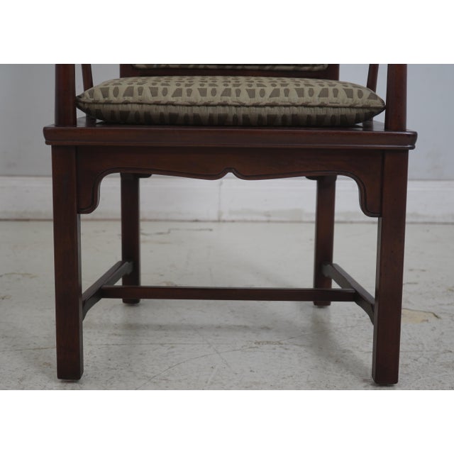 Pair Henredon Asian Modern Dining Room Chairs For Sale - Image 11 of 18