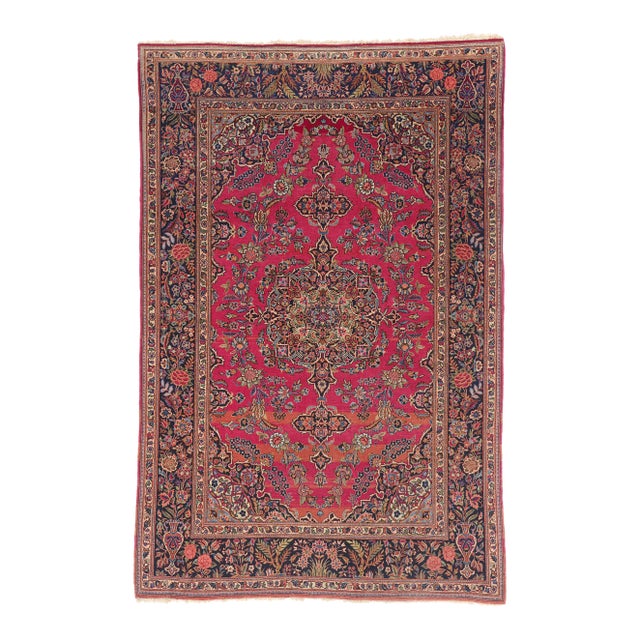 Antique Persian Kashan Rug, 04'06 X 06'10 For Sale