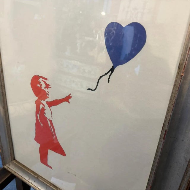 Printmaking Materials 21st Century Framed 79/50 Lithograph the Flying Balloon Girl by Banksy For Sale - Image 7 of 15