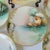 1900 - 1909 Rare Hand-Painted Bavarian Seashell Dessert Set, Signed Artist Porcelain Plates & Serving Bowl For Sale - Image 5 of 10