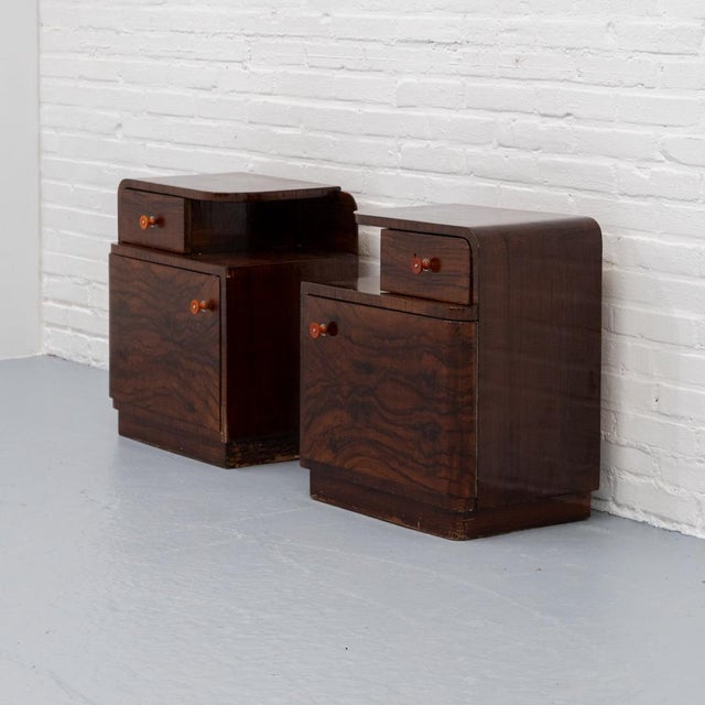 Art Deco Bedside Tables, 1920s, Set of 2 For Sale - Image 4 of 18