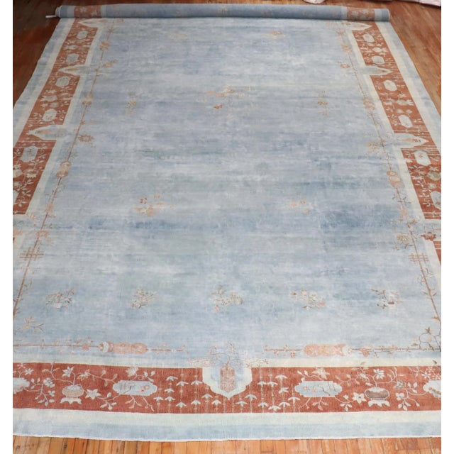 Stunning 1940s Palace Size one of a kind Chinese Art Deco Rug. Professionally Cleaned and personally vetted