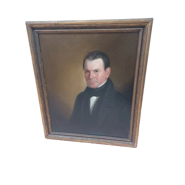 Antique Framed Self Portrait Oil Painting of a Gentleman in Suit For Sale In West Palm - Image 6 of 6
