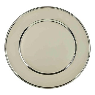 Vintage Silver Plated Serving Plate, Italy, 1970s For Sale